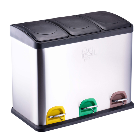 Pedal Bin 3X15L 4Pc