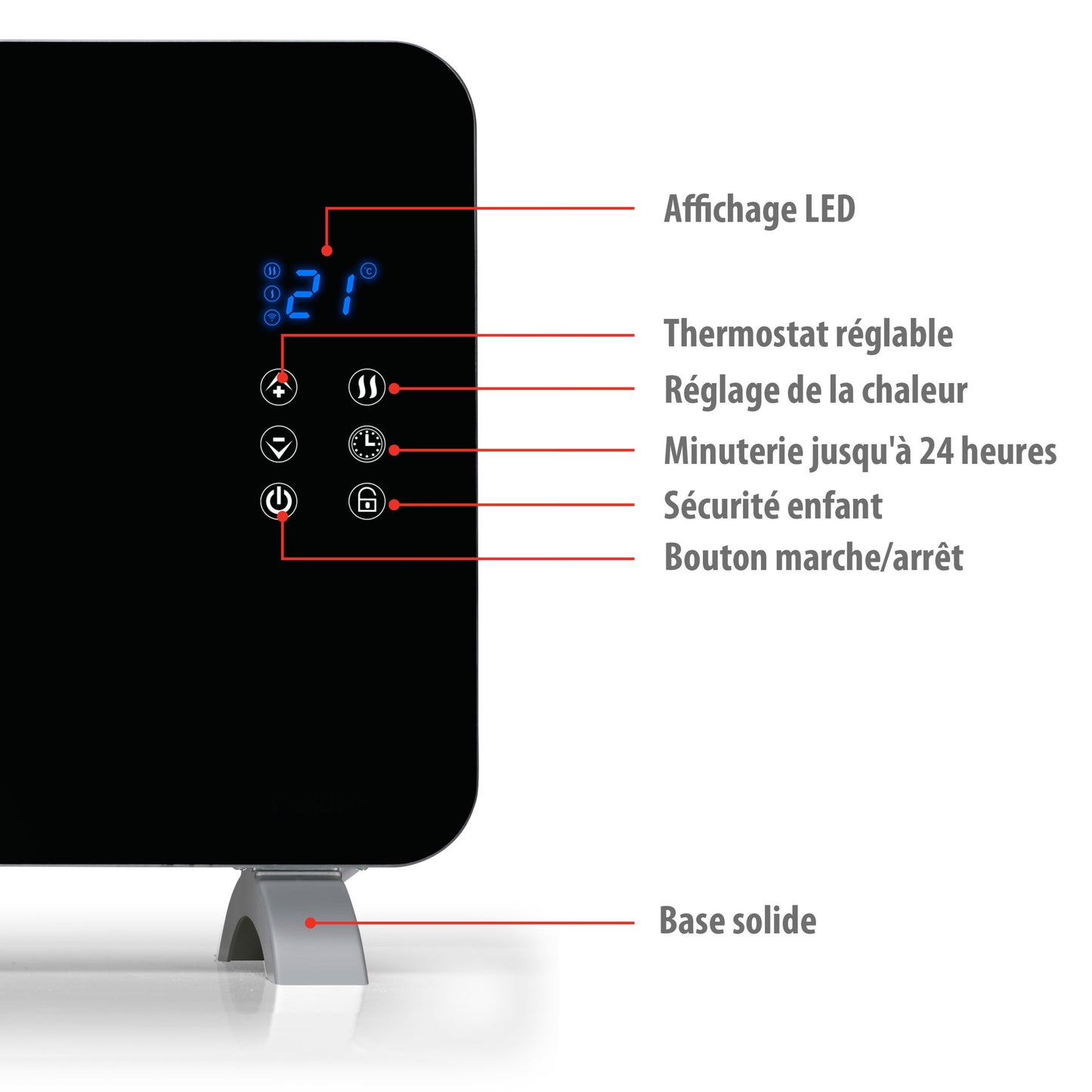 Glass Panel Heater 230V 2000W Wifi