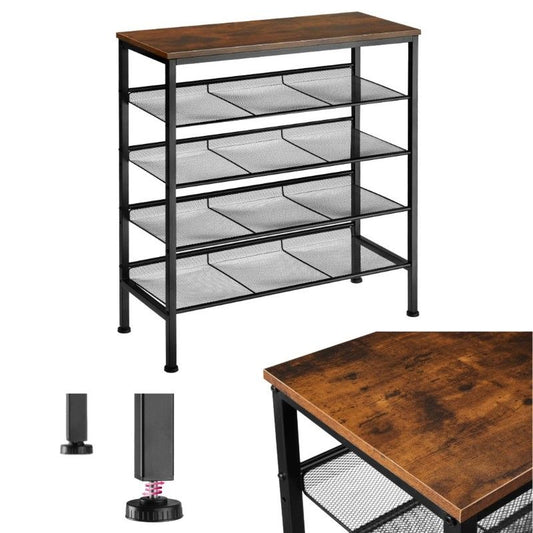 Ceruzo Schoenenrek - Hout - Metaal - 76X30X86 Cm