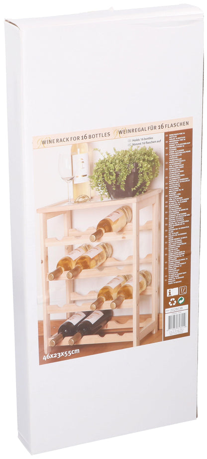 Wine Rack Wood 16Bottles