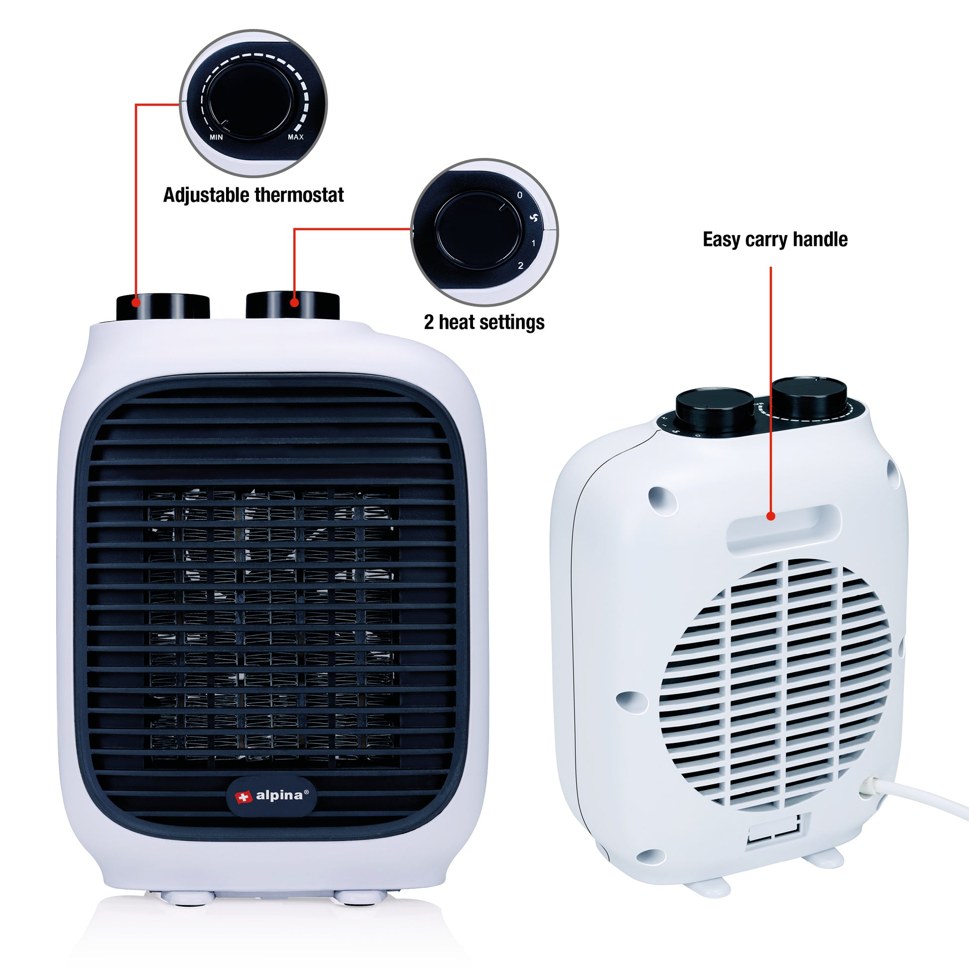 Portable Heater 230V 1500W Ptc