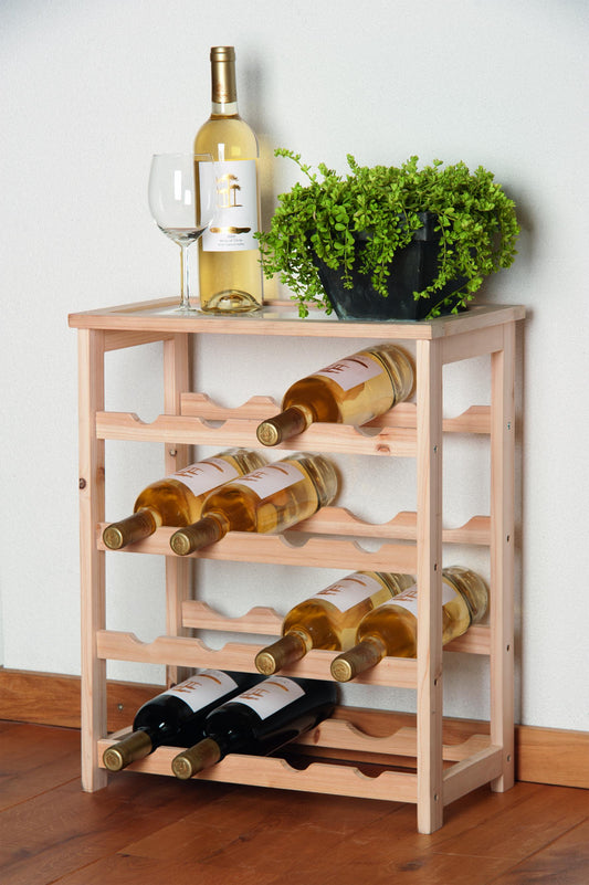 Wine Rack Wood 16Bottles