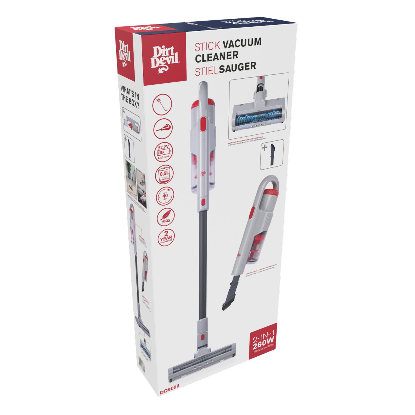 Stick Vacuum Cleaner 2In1 260W