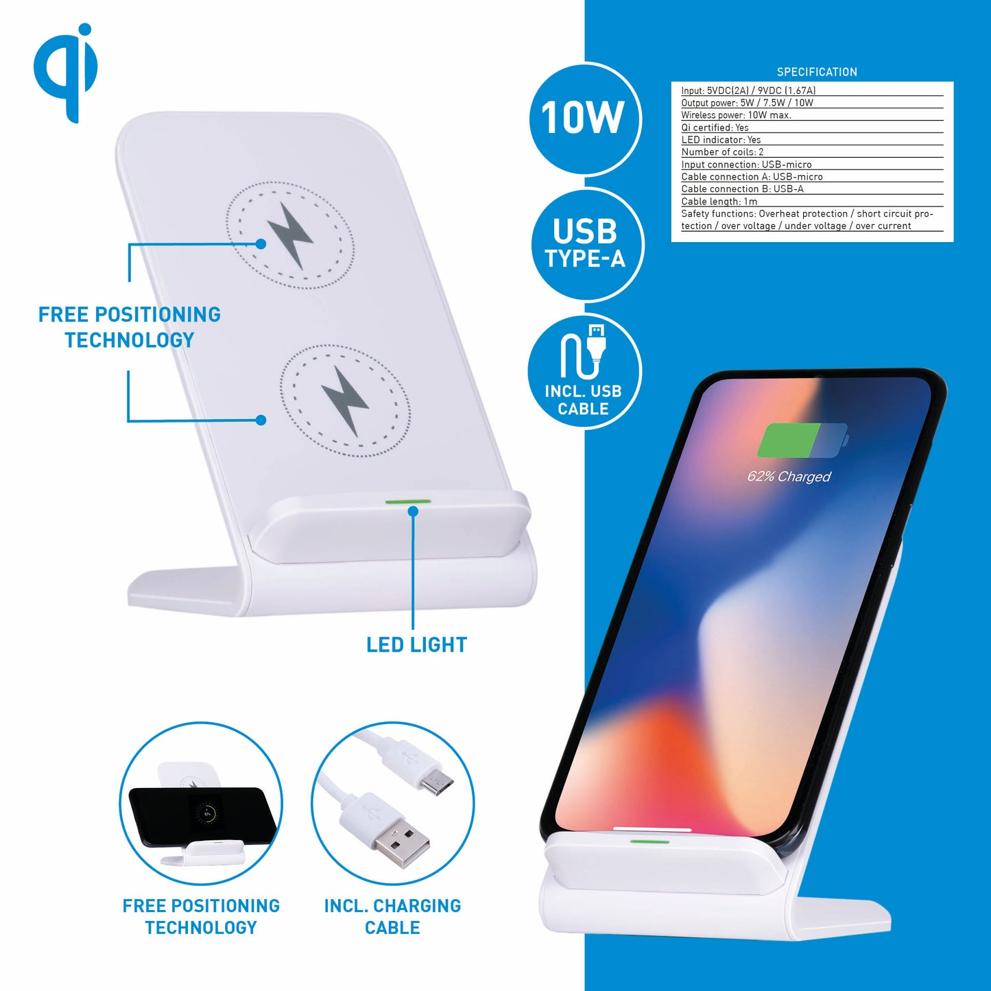 Wireless Charger Stand 10W