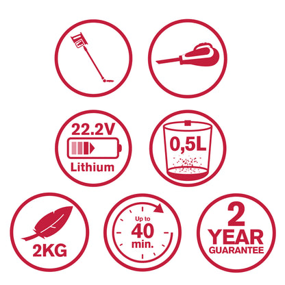 Stick Vacuum Cleaner 2In1 260W