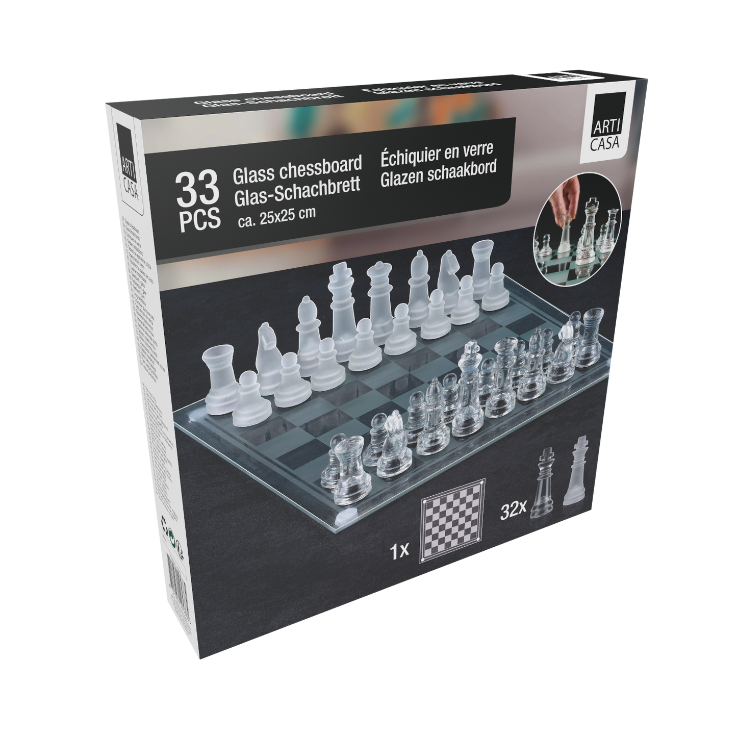 Chessboard 25X25Cm 33Pc