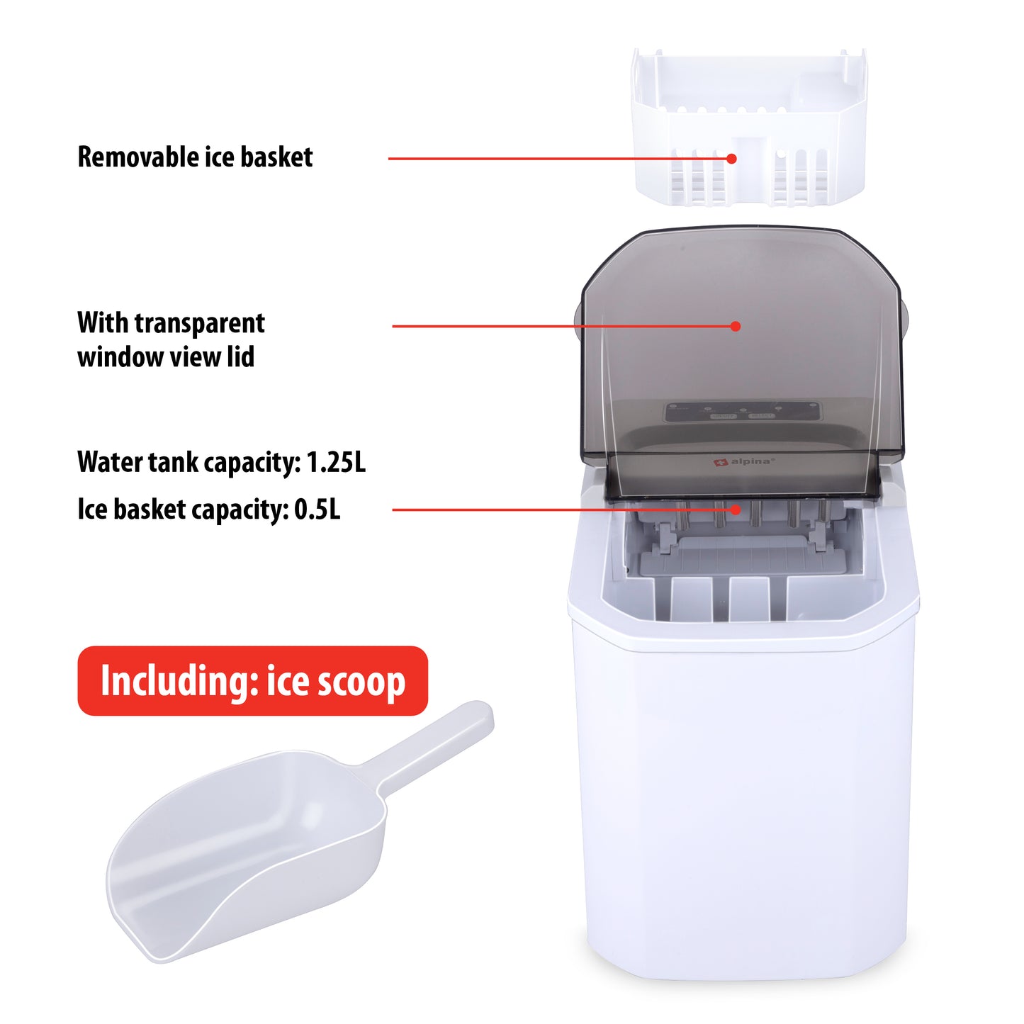 Ice Cube Maker 220-240V 112W