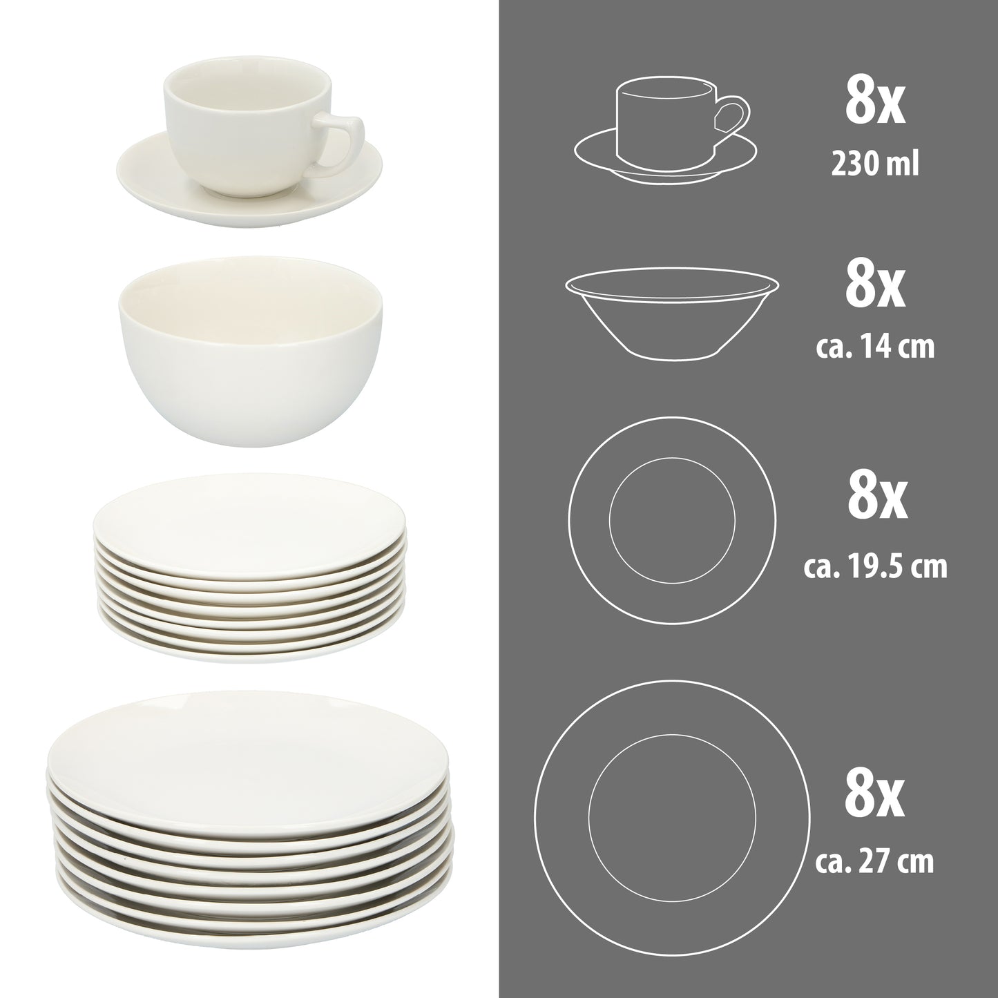 Dinner Set 40Pc