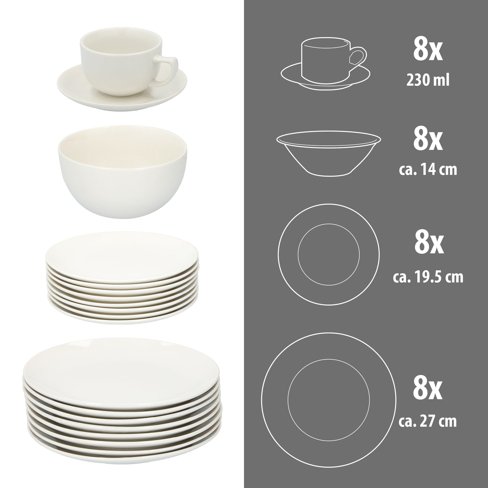 Dinner Set 40Pc