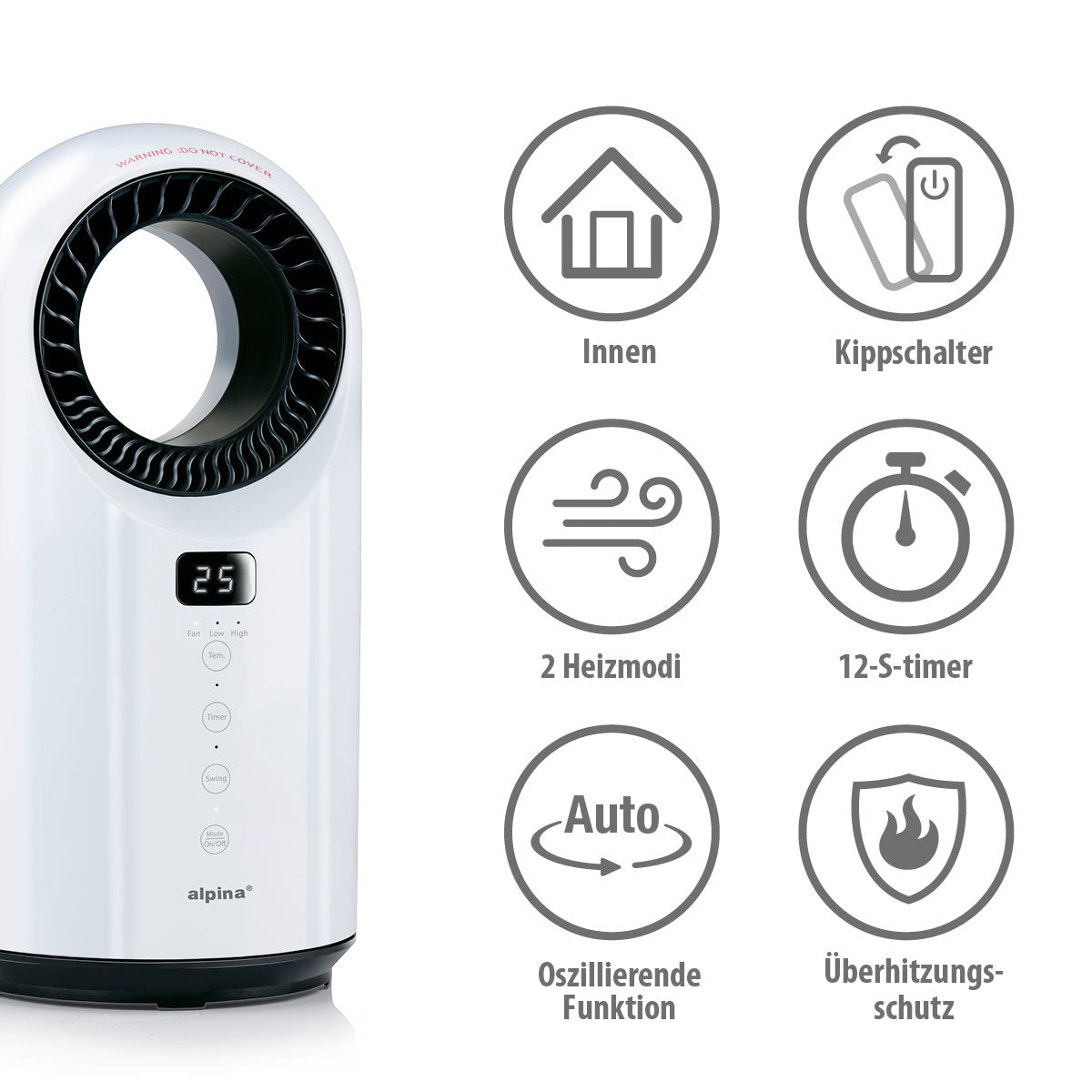 Bladeless Ptc Heater 1000/1500