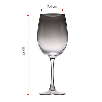 Wine Glass - Smoke 465Ml 4Pc
