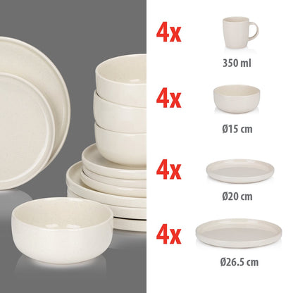 Dinnerware Set 16Pc Stoneware