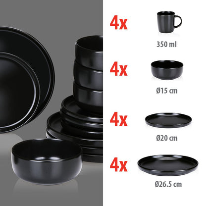 Dinnerware Set 16Pc Stoneware