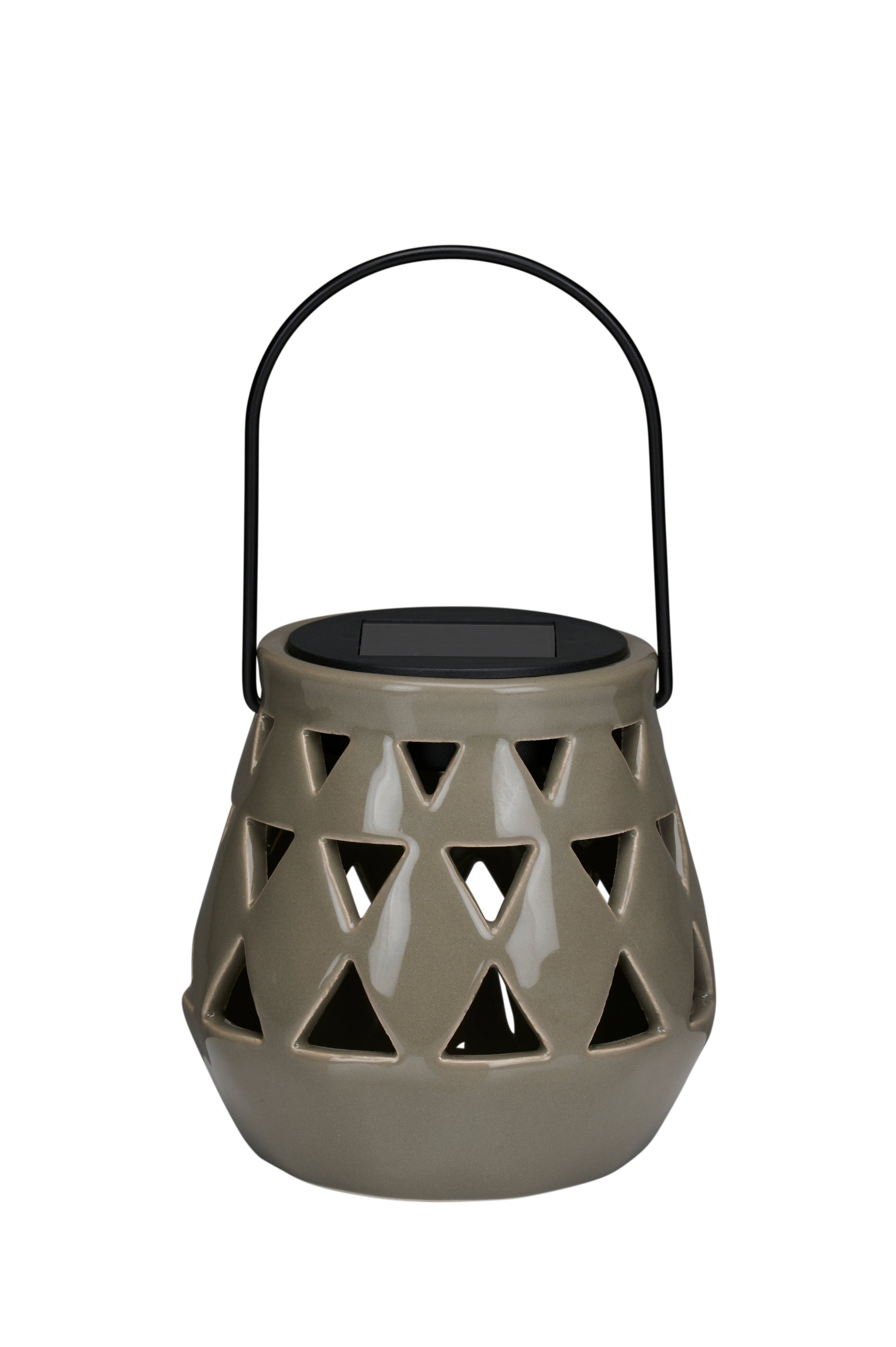 Solar Lantarn Grey 11Cm
