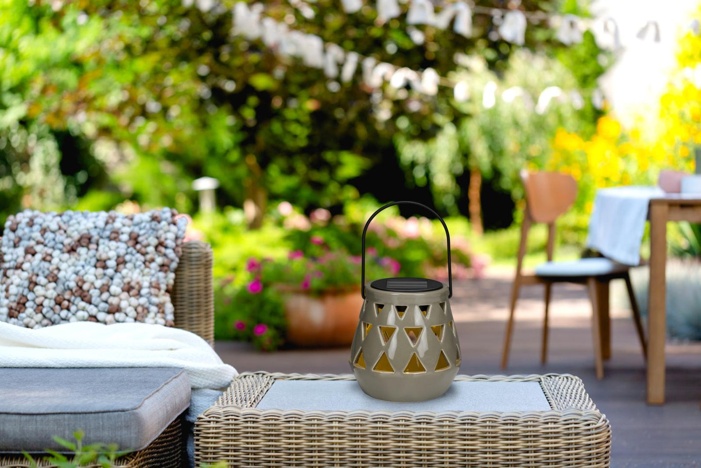 Solar Lantarn Grey 11Cm