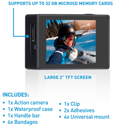 Action Cam Hd 720P, 2&quot; Screen 1280X720Px