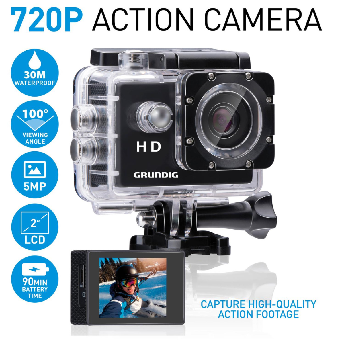 Action Cam Hd 720P, 2&quot; Screen 1280X720Px