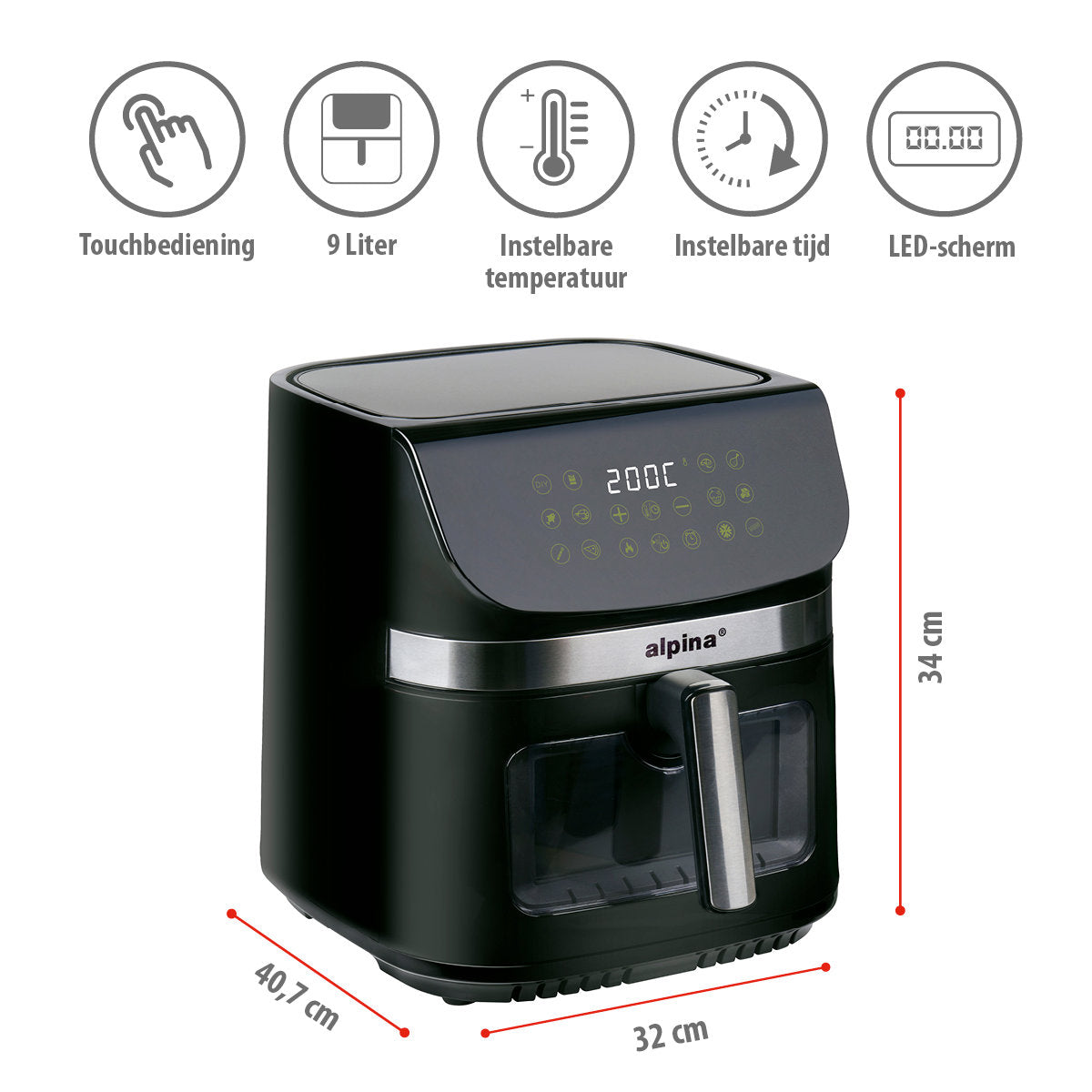 Air Fryer 9L 1800W