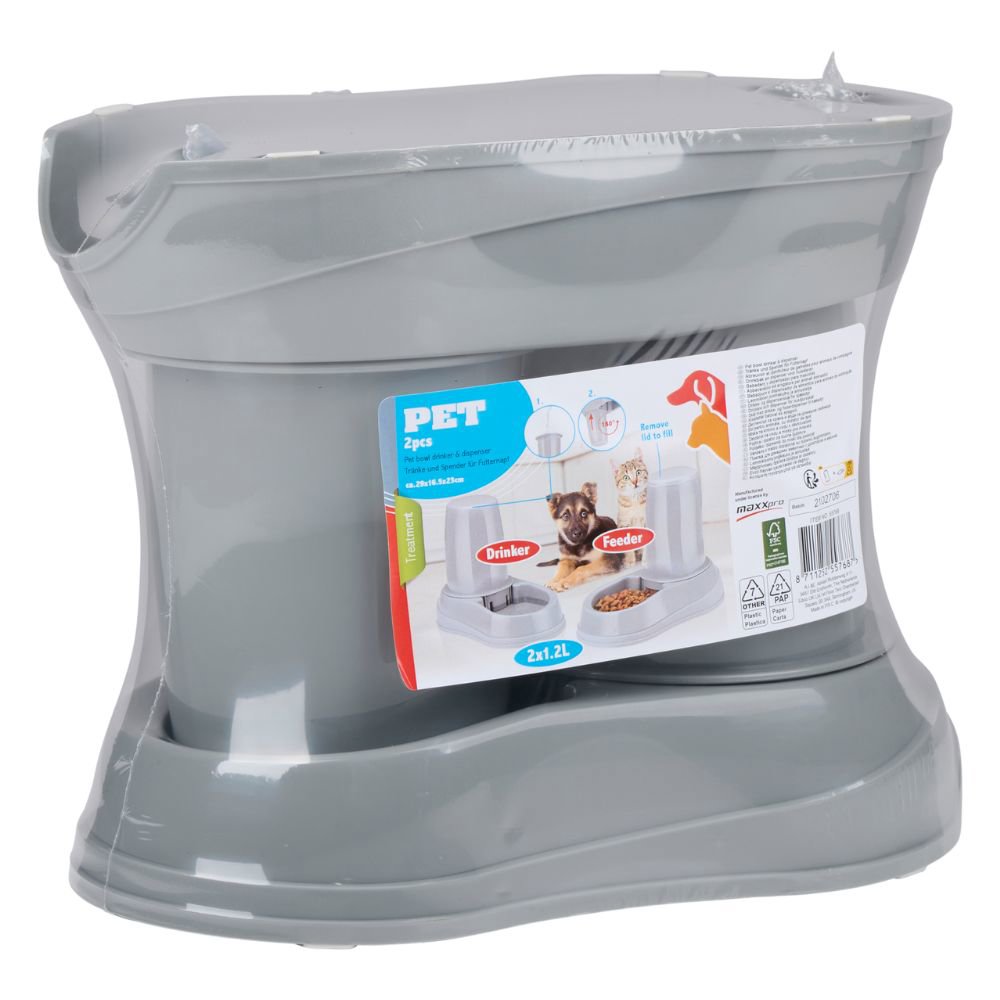 Pet Drinker & Dispenser 2Pcs