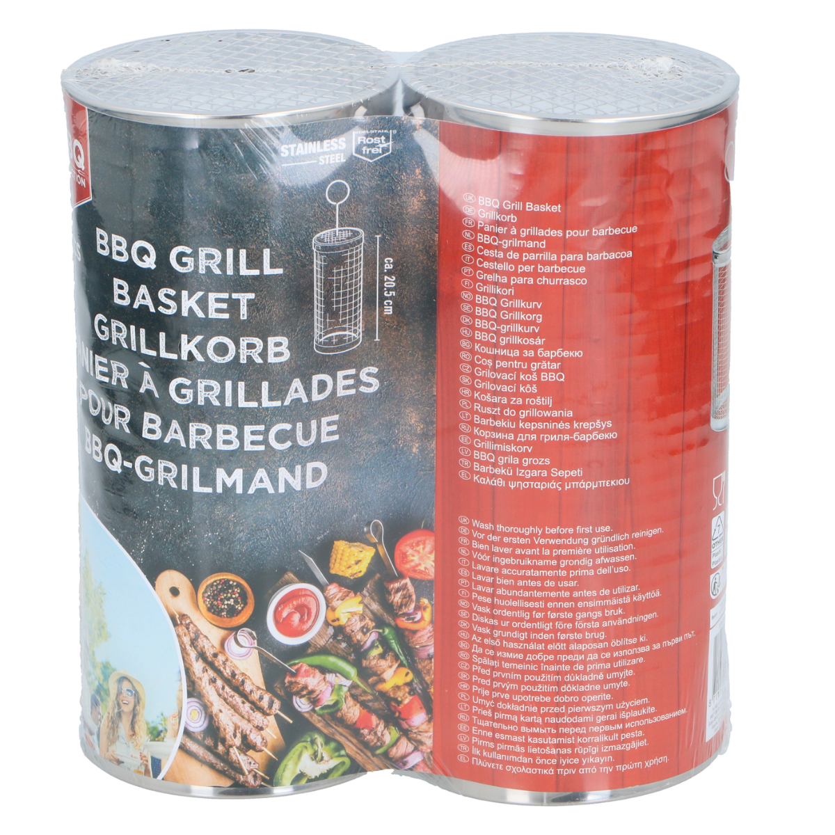 Rvs Grillmand Ø7,5 X 20,5 Cm