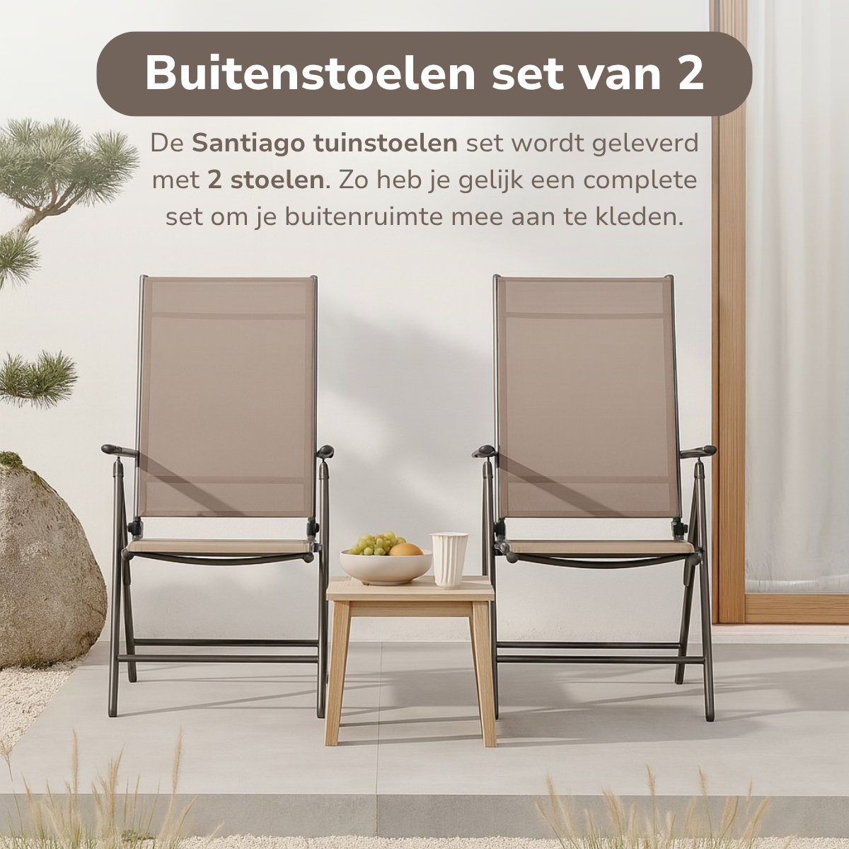 Tuinstoelen Set Santiago Taupe