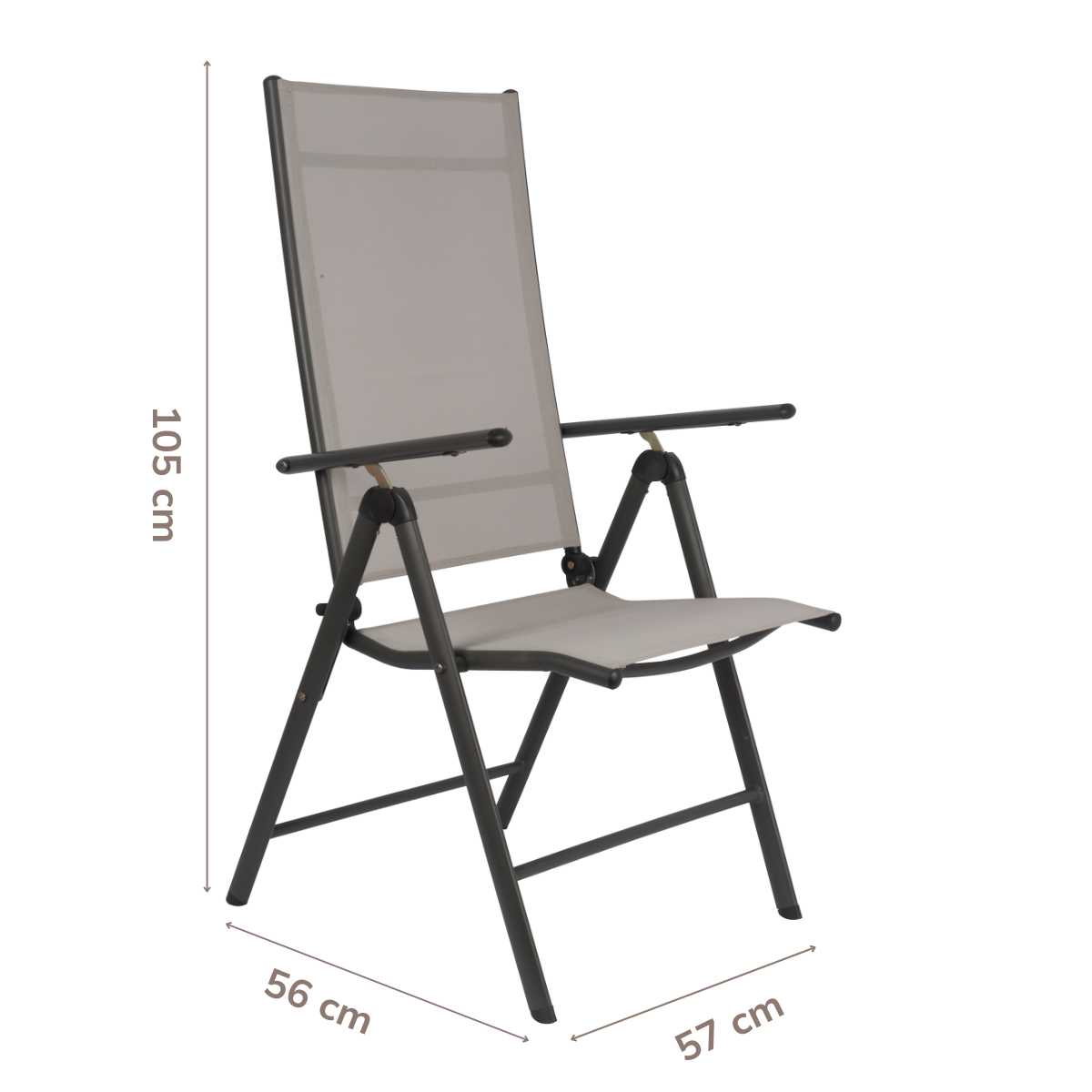 Tuinstoelen Set Santiago Grijs/Zwart
