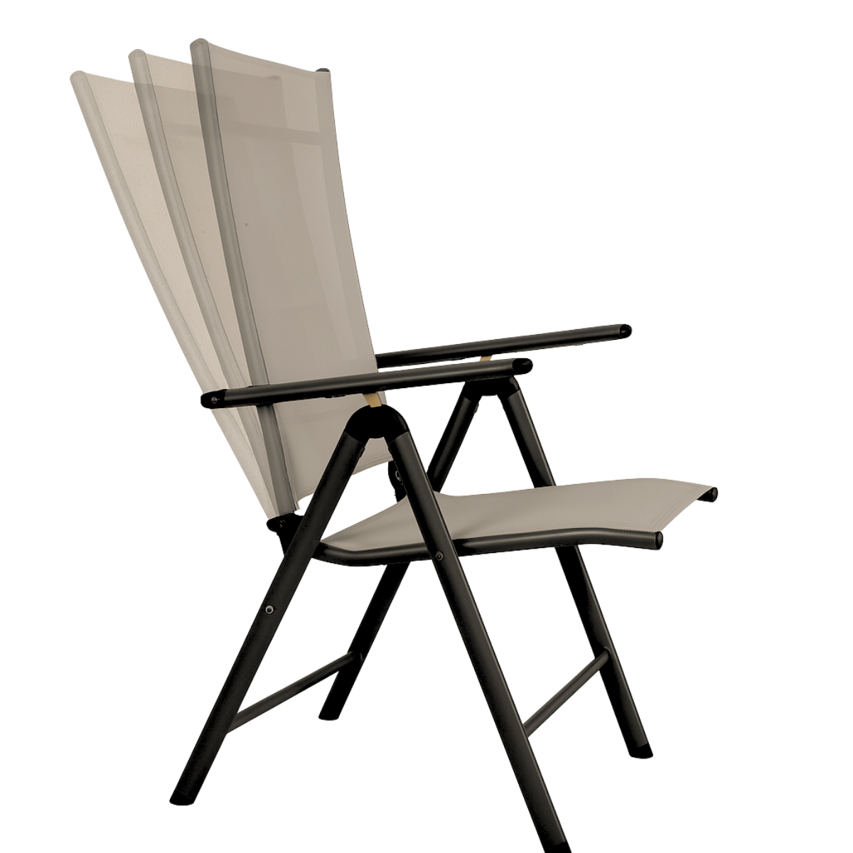 Tuinstoelen Set Santiago Grijs/Zwart