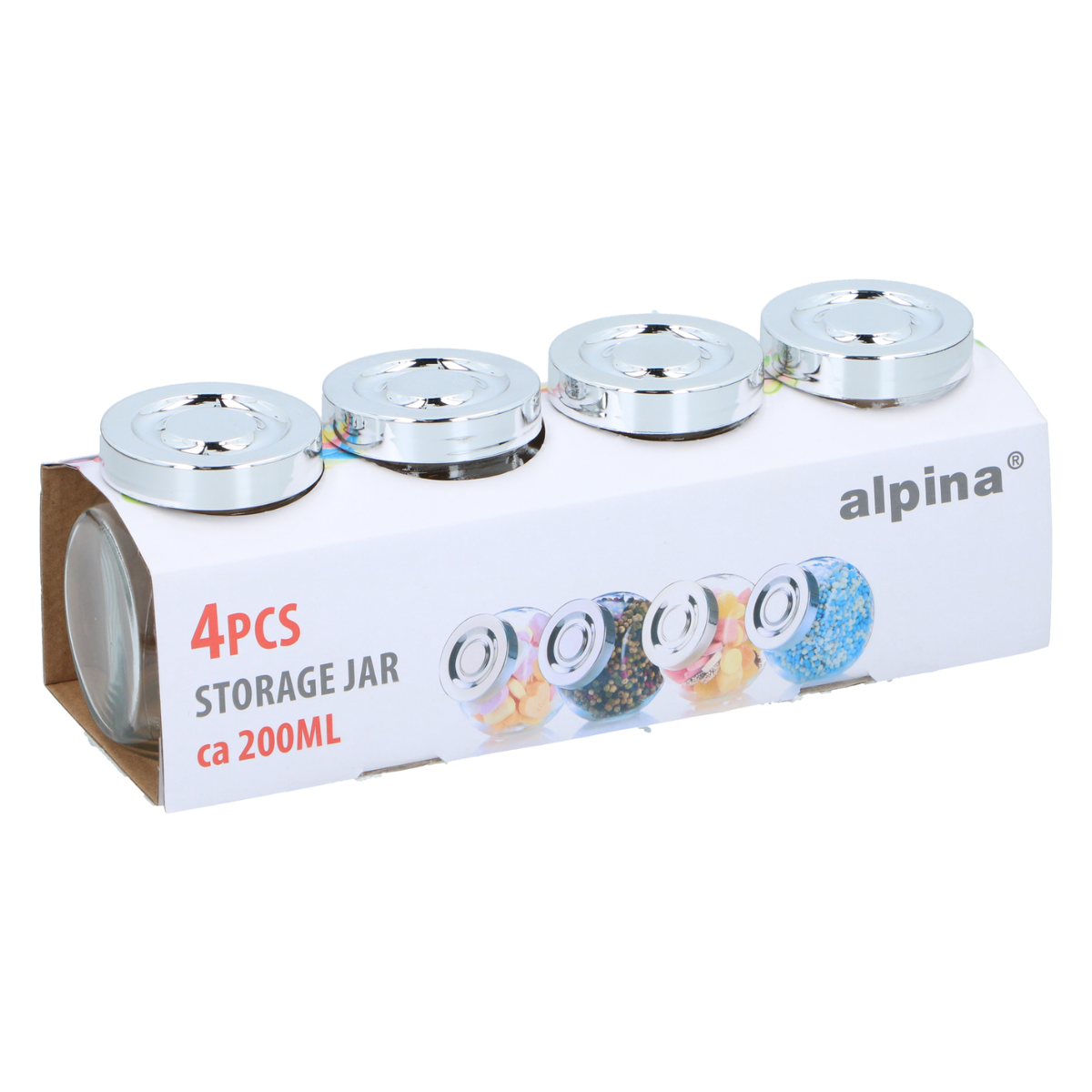 Voorraadpotten 200Ml 4 Stuks