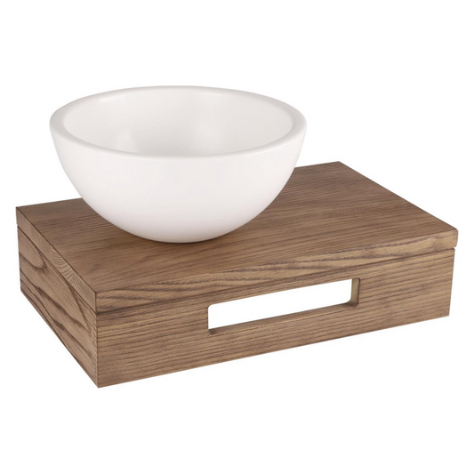 Wastafelplank 40 X 25 X 10 Cm Hout Bruin Eiken