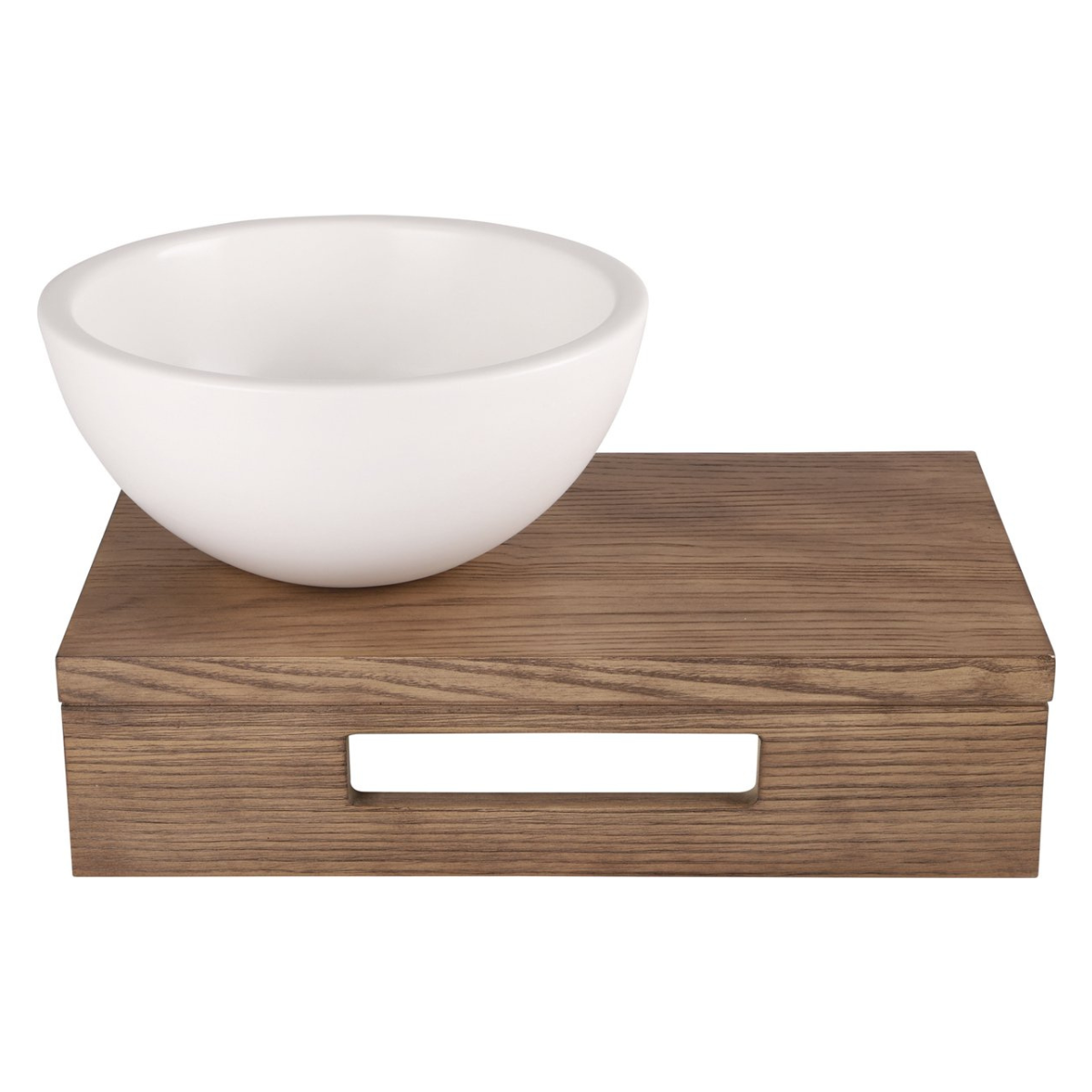 Wastafelplank 40 X 25 X 10 Cm Hout Bruin Eiken