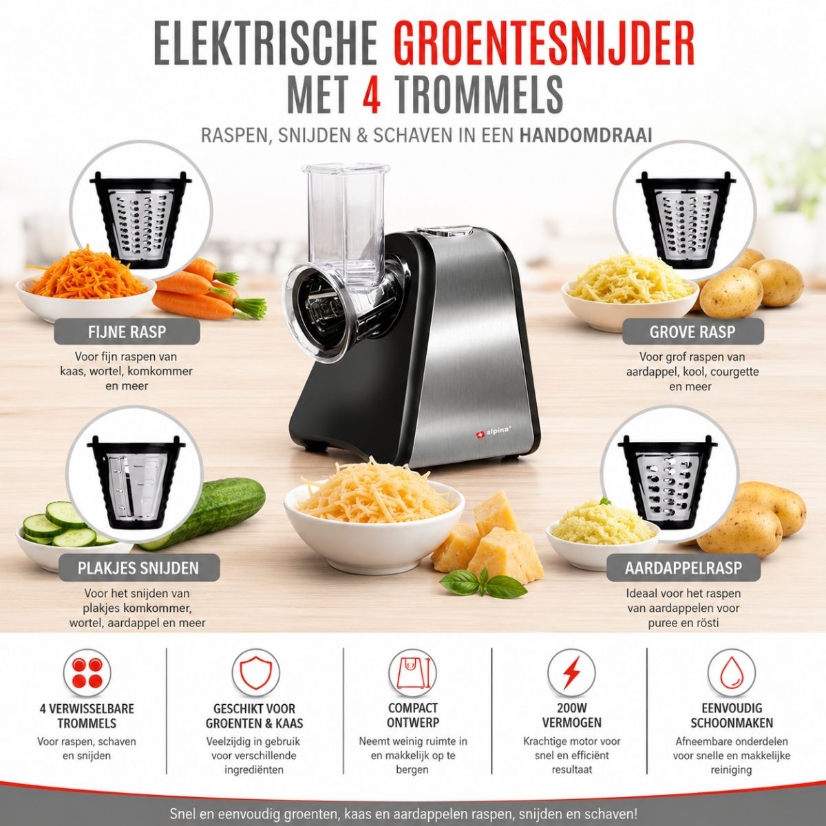 Vegetable Slicer 230V 200W