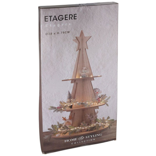Kerst Etagere Hout - 79 Cm