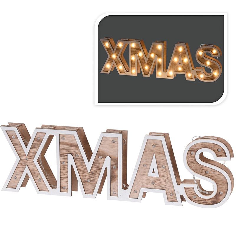 Home&Styling Xmas - Houten Letters - 38Cm - 25 Led