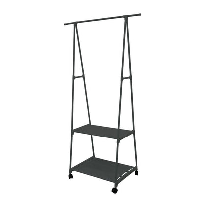 Ceruzo Kledingrek Met Leggers - Metaal - Verrijdbaar - Zwart - 85X42X160 Cm