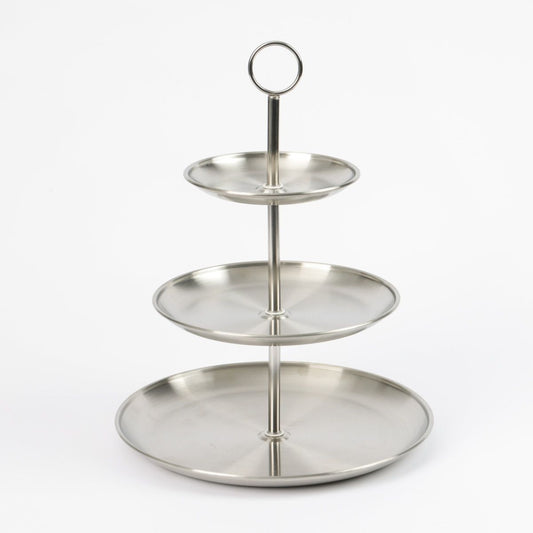 Ceruzo Etagere - 3 Laags - Rvs - D33 X H34 Cm